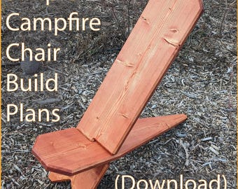 シンプルなキャンプファイヤーチェアの組み立てプラン（ダウンロード）