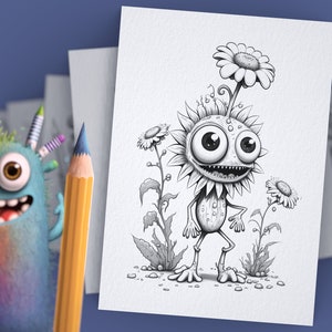 Cute monsters to color in mandala to print out Halloween funny monsters pictures to color in PDF draw little cute monsters