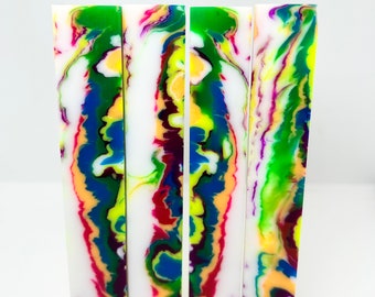 Tie Dye alumilite pen blank