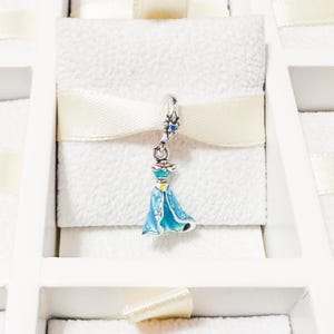 925 Sterling Silver Jasmine Dress Aladdin Dangle Charm Bead Fits Pandora Charm Bracelets And Bangles