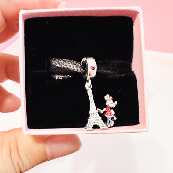 Authentic Pandora Disney Paris Eiffel Tower and Minnie Mouse Charm