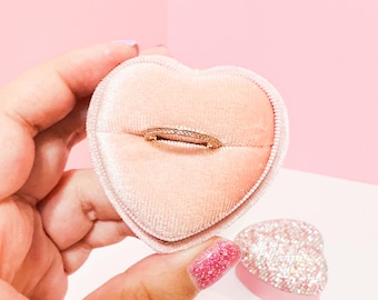 Rose Gold Plated Dainty Band Ring Size 5 CZ Minimalist Stacking Ring Thin Elegant Gift for Her