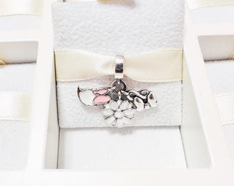 Anhänger mit Gänseblümchen-Motiv aus 925er Sterlingsilber, passend für Pandora-Armbänder und -Armreifen