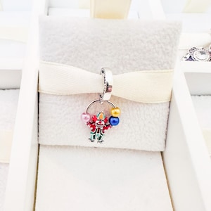 925 Sterling Silver Circus Clown Dangle Charm Fits Pandora Charm Bracelets And Bangles