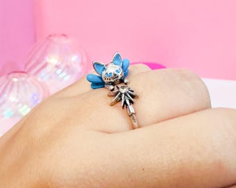 925 Sterling Silver Sakura Card Captor Spinel Ring | Clow Card Magic Circle Kawaii | Anime