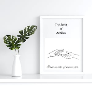 The Song of Achilles Poster, Book Lover Gift Song of Achilles Print, Greek Mythology Printable Wall Art, Digital Book Art