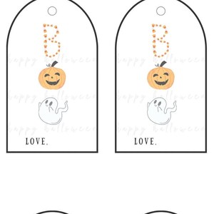 Boo Printable Halloween Gift Bag tags instant download Halloween tags boo bag tag classroom party gift bag tag watercolor gift tags