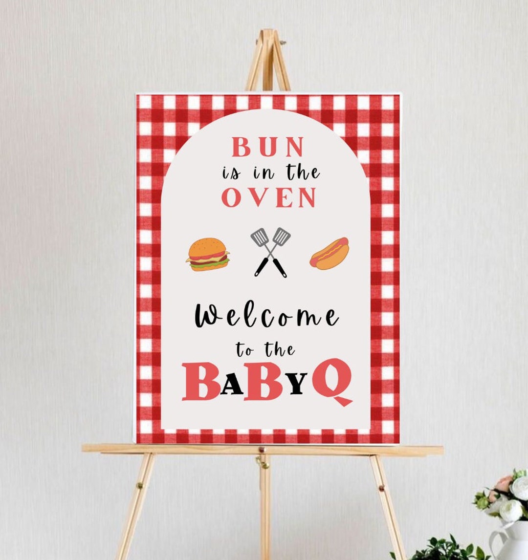 Babyq BBQ Baby Shower Poster Bbq Baby Shower Sign Printable Baby Shower ...