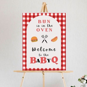 BabyQ BBQ baby shower poster bbq baby shower sign printable baby shower poster cookout baby shower gender neutral baby shower summer baby
