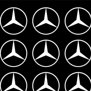 4pcs Mercedes Benz Logo Vinyl Decal Sticker Emblem Side Stickers Car Truck  Windo