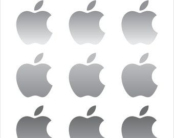 ブラックテクスチャのAppleロゴステッカー：MacBook、iPhone、iPad用
