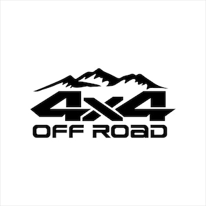 4x4 Off Road Mountain Vinyl Decal – SUV Truck Car Window Sticker – Adventure Outdoors Jeep Graphic - Mountain 4x4 Off Road Vinyl Decal