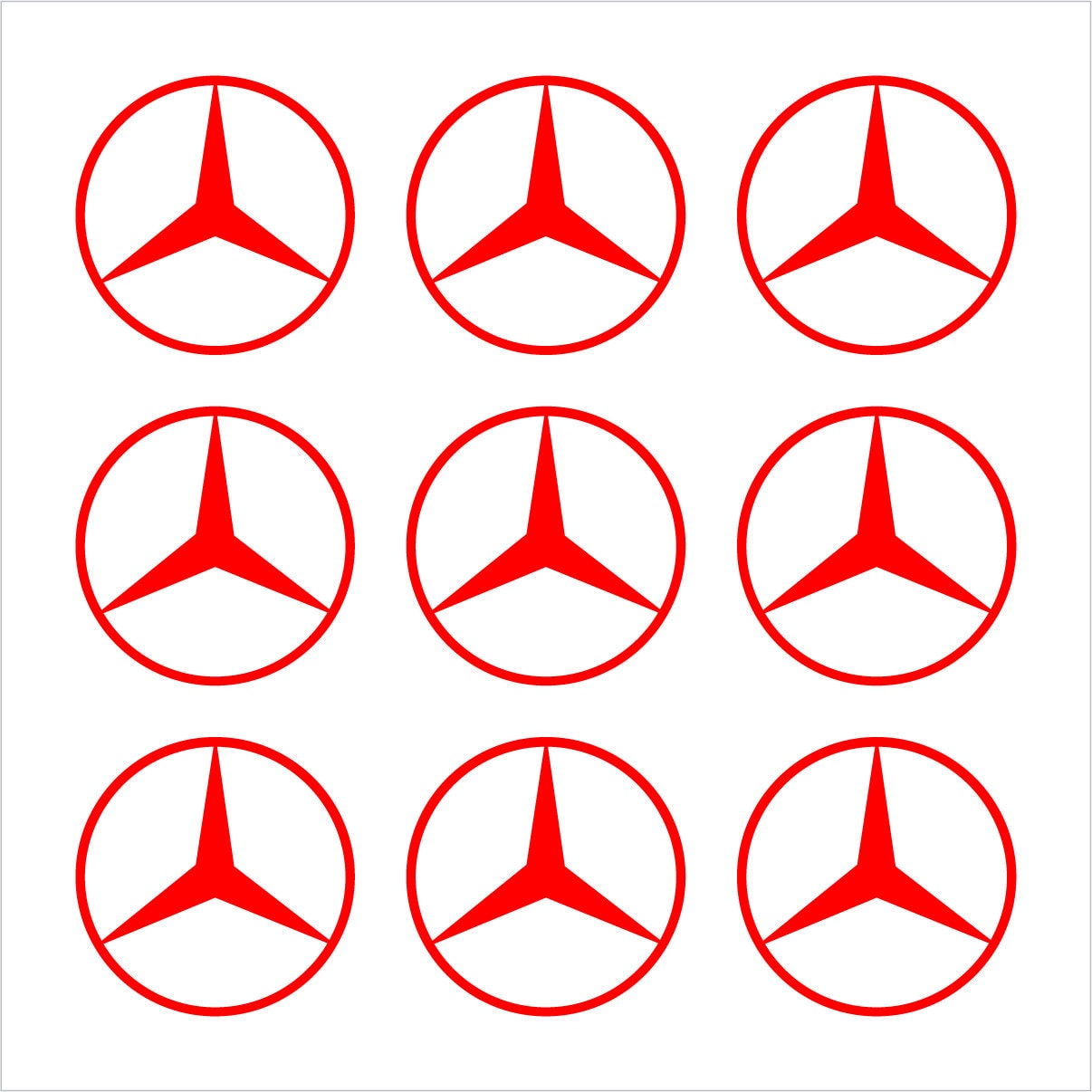 Mercedez Sticker Mercedes Logo Vinyl Decals: Car, Laptop, Phone Stickers - Set of 6 - Etsy