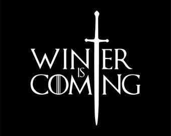 Vinilo decorativo "Se acerca el invierno": pegatina de Juego de Tronos para coche o portátil.