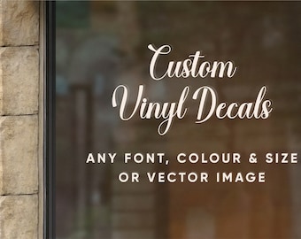 Personalisierte Vinyl-Aufkleber: Personalisierter Text, Bild, Logo