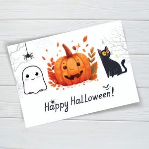 Happy Halloween Card | Spooky Halloween Postcard | Halloween Greeting Card | Happy Halloween Postcard | Perfect for Halloween Wishes
