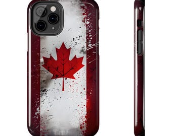 Funda resistente con bandera canadiense: protección duradera