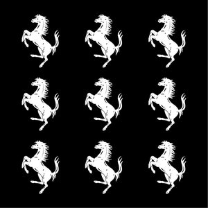 Ferrari Prancing Horse Vinyl Decals Set of 6 and 9 Stickers Small Stickers for Car Phone Mirror Laptop and More image 2