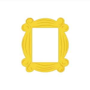 May include: A yellow picture frame with a decorative, ornate design. The frame is empty and ready for a photo.