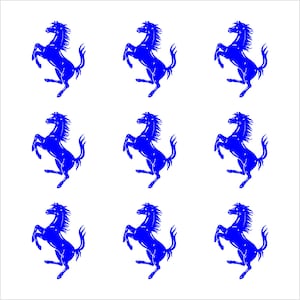 Ferrari Prancing Horse Vinyl Decals Set of 6 and 9 Stickers Small Stickers for Car Phone Mirror Laptop and More image 5