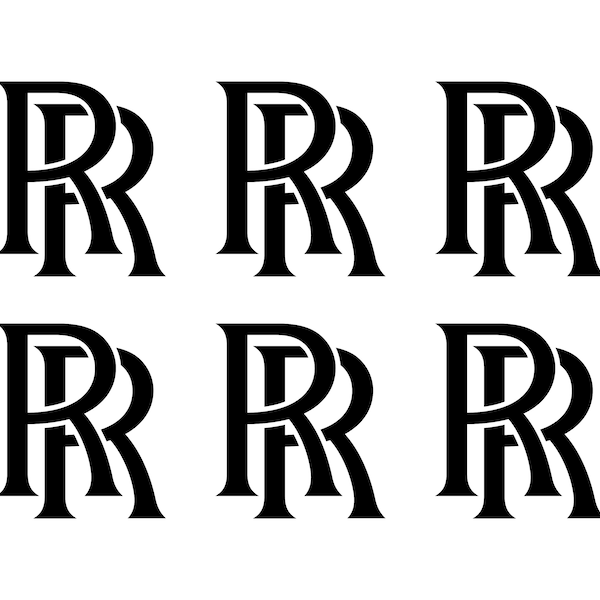 Rolls Royce Logo Vinyl Decals Set of 6 Stickers - Small Stickers for Car Phone  Mirror Laptop and More - Rolls Royce Stickers