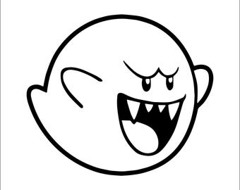 Mario Ghost Vinyl Decal: Spooky Halloween Car Sticker