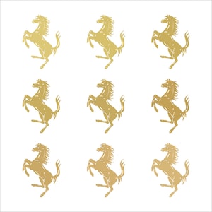 Ferrari Prancing Horse Vinyl Decals Set of 6 and 9 Stickers Small Stickers for Car Phone Mirror Laptop and More image 4