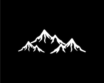 Sticker chaîne de montagnes : Sticker aventure en plein air pour voiture