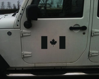 Canada Flag Vinyl Decal: Car, Truck, Laptop Sticker - Pack of 2