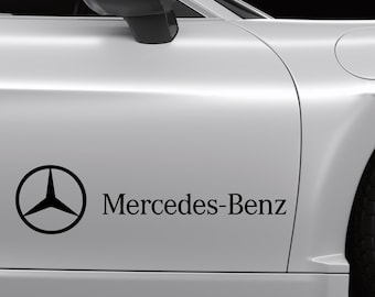 Mercedes-Benz sidodekal | Vinylklistermärke för bilens emblem