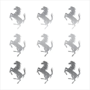 Ferrari Prancing Horse Vinyl Decals Set of 6 and 9 Stickers Small Stickers for Car Phone Mirror Laptop and More image 3