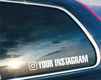 カスタムInstagramユーザー名デカール：耐候性ビニールステッカー