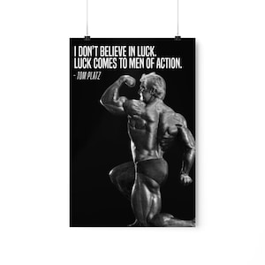 Plakat motywacyjny Toma Platza, plakat kulturysty najwyższej jakości