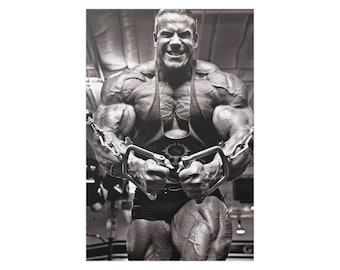 Jay Cutler Black and White Bodybuilding Poster | 2000s Bodybuilding | Premium Quality Poster |