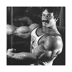 Mike Mentzer Black and White Bodybuilding Poster | The Golden Era | Premium Quality Poster |
