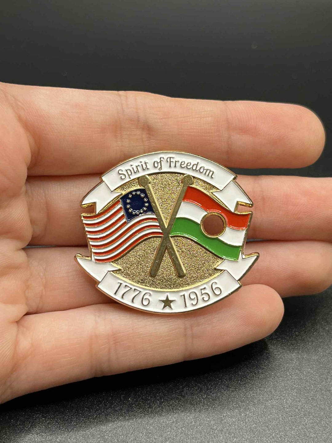 Freedom Pin Spirit of Freedom: Hungarian-american Pin - Etsy