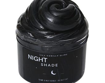 Black Glossy Slime, Blackberry Jam Scented, Night Shade Slime