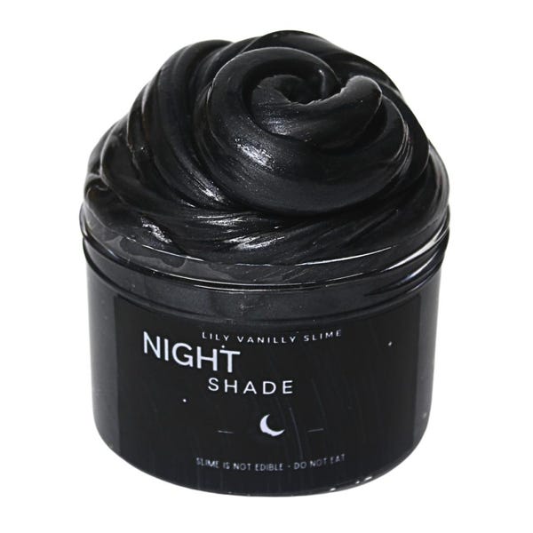 Black Glossy Slime, Blackberry Jam Scented, Night Shade Slime