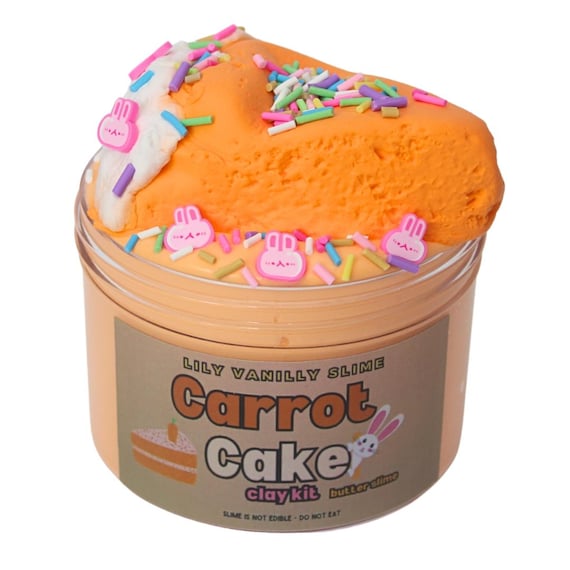 Carrot Cake Butter Slime Clay Kit, Kids Adults Sensory Toy