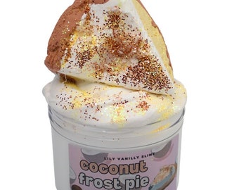 Coconut Frost Pie Clay Kit Slime, DIY Butter Slime