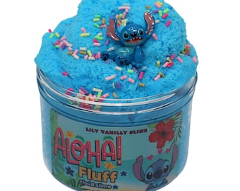 Stitch, Aloha Fluff Cloud Slime, Stitch Gifts, Slime Shop, Lawn Games, Sensory Bin, Slime Play, Lilo and Stitch