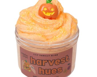 Halloween Slime, Cloud Cream Slime, Harvest Hues, Little Pumpkin, Slime Shop, Pumpkin Pie Scented, Handmade Slime for Kids and Adults