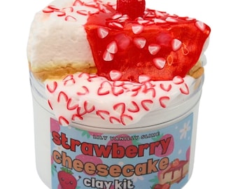 Strawberry Cheesecake Clay Kit Slime, DIY Butter Slime Bundle