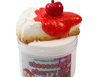 Cheesecake Cherry Pie Clay Kit Slime, DIY Butter Slime