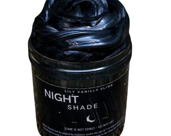 Black Slime, BlackBerry Jam Scented, Night Shade, Scented Slime, Slime Shop, Black Slimes, Clear Base Slime, Sensory Bin, Lawn Games