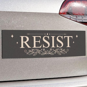 Resist Car Magnet or Bumper Sticker, Do Not Obey in Advance, Elegant Resistance Decal, Stop The Coup, Anti Trump Stickers, Are We Great Yet