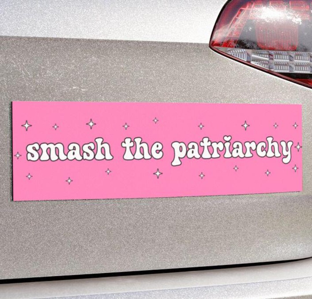 Sparkly Rights Smash the Patriarchy Pink Sparkle Car Magnet or Bumper Sticker, Sexism ...