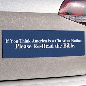 Amerika ist keine christliche Nation lesen Sie die Bibel Lustiger Autoaufkleber oder Automagnet Linker Anti-Trumpf Politischer Satire-Aufkleber demokrat FDT
