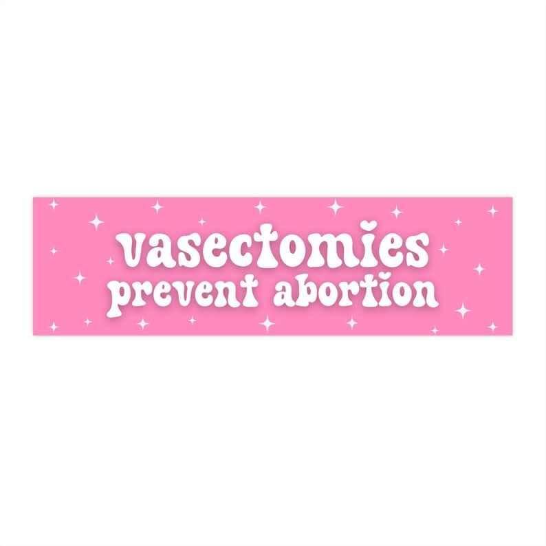 Vasectomies Prevent Abortion Car Magnet or Bumper Sticker, My Body My Choice Decal, Feminist Protest Womens Reproductive Rights, Roe vs Wade image 4
