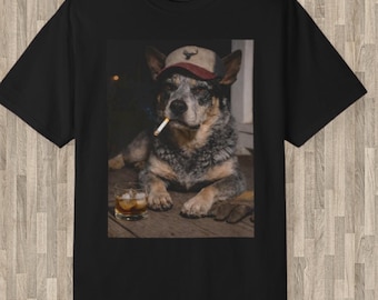 Funny Blue Heeler Shirt, Australian Cattle Dog T-Shirt, Blue Collar Man Gag Gift Tee, Hilarious Meme Humor Comfort Colors® Tshirt